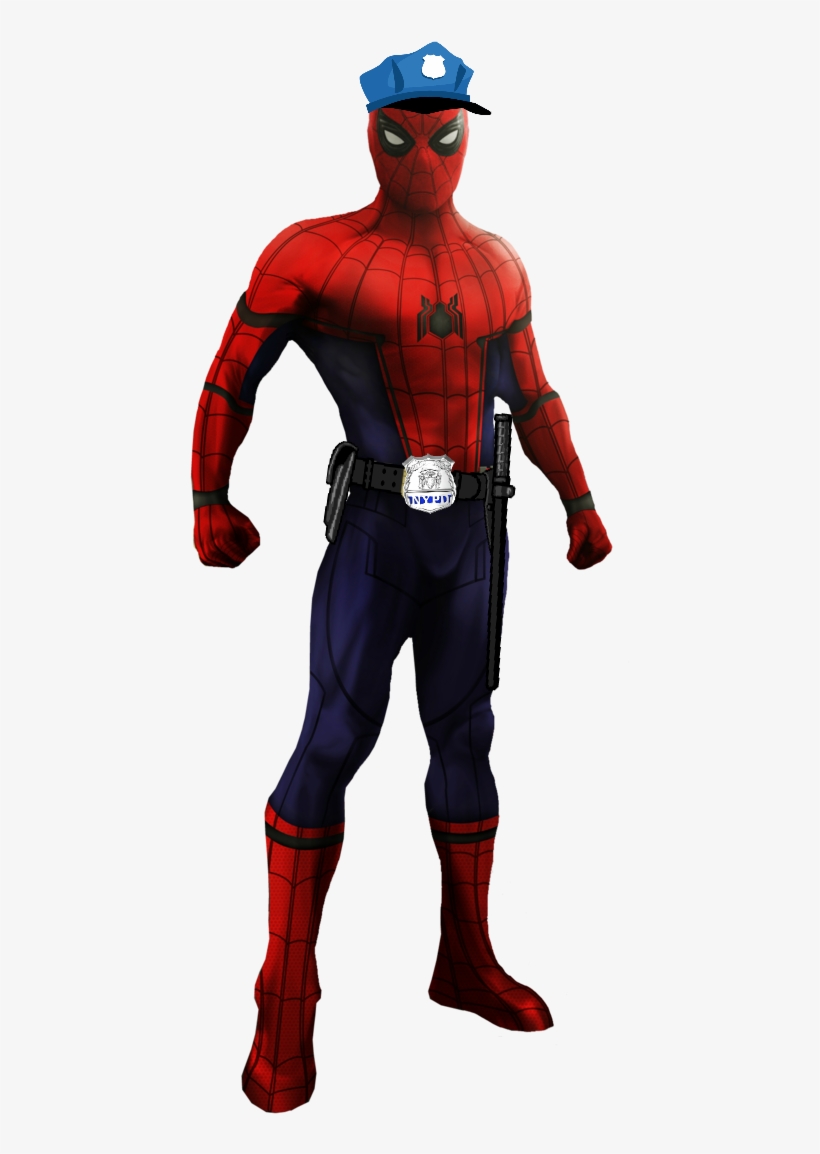 I Created This Image Of Spider Cop From Spider Man - Spiderman Transparent, transparent png #8234292