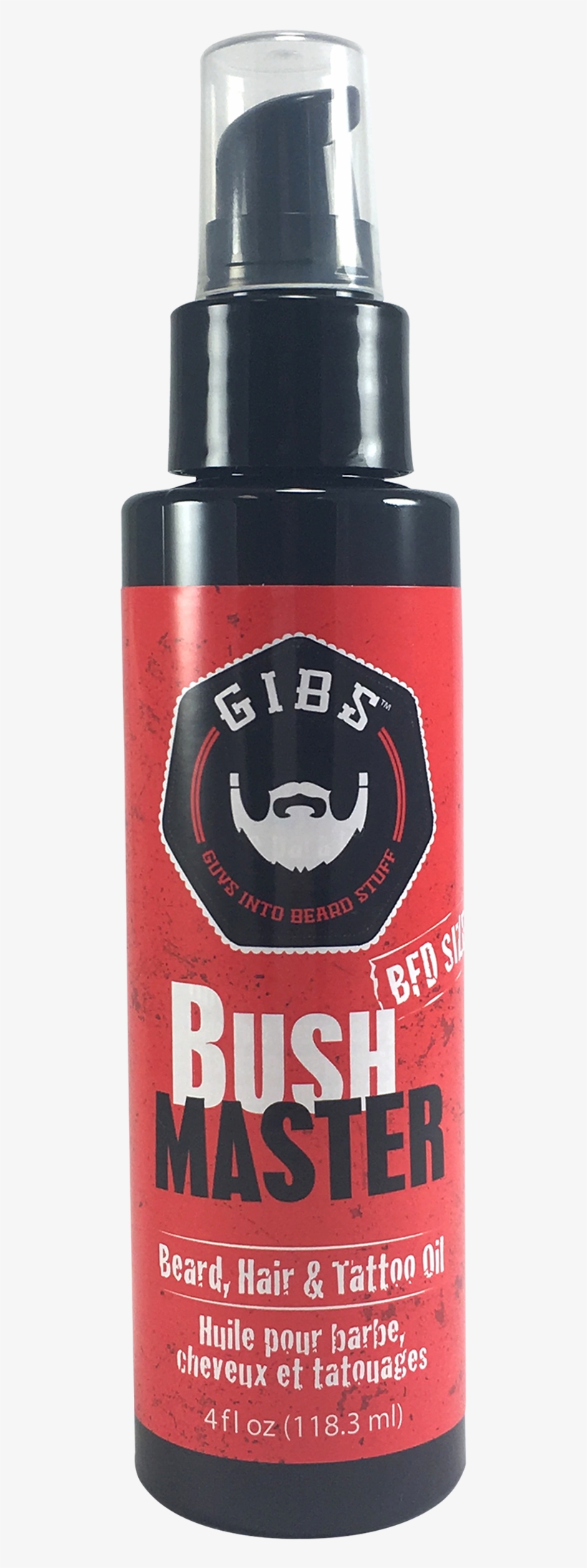 Gibs Bush Master Beard, Hair & Tattoo Oil - Beard - Free Transparent PNG  Download - PNGkey