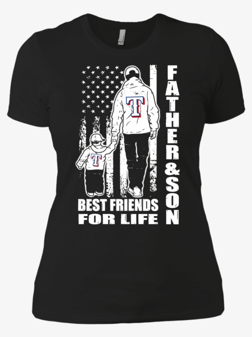 Father And Son Best Friends For Life Texas Rangers - Kansas City Chiefs Wife Shirts, transparent png #8235792