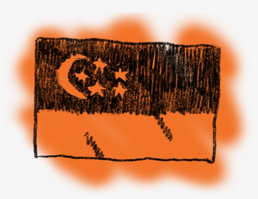 Flag Of Singapore, Where Writer Natalie Pattillo Was - Illustration, transparent png #8235939