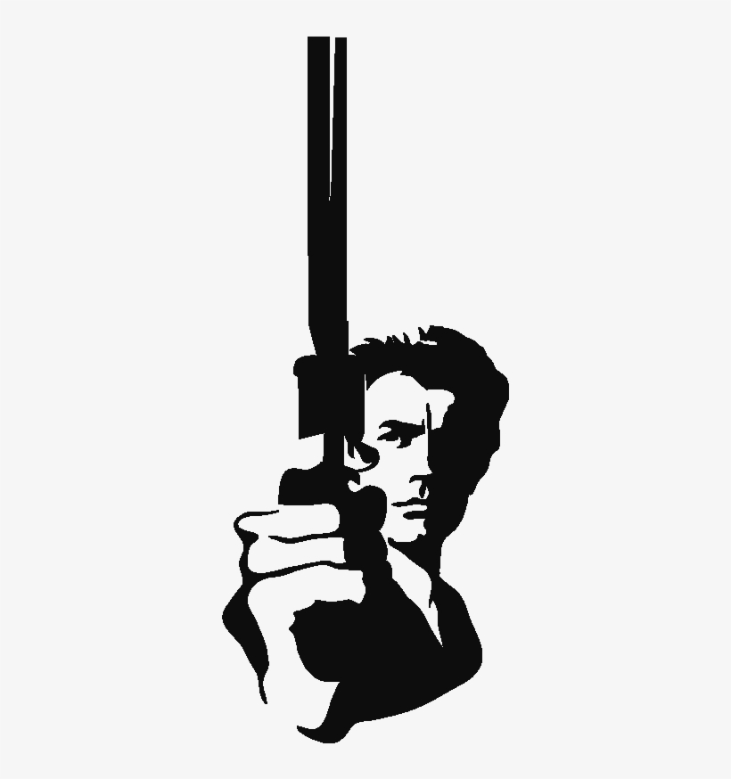 Sticker Clint Eastwood Portrait - Magnum Force Movie Poster, transparent png #8237585