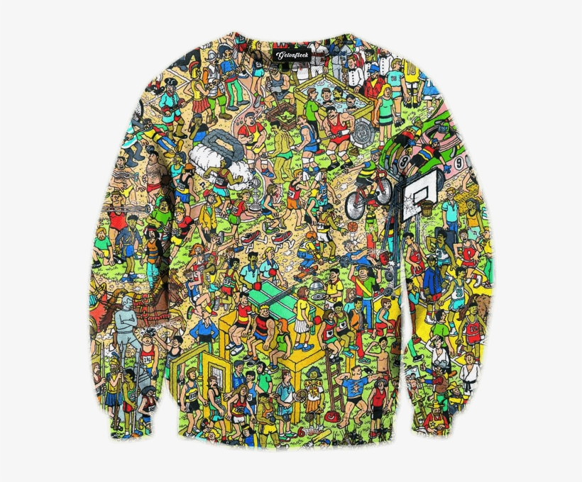 Where's Waldo Crewneck - Sweater, transparent png #8237880