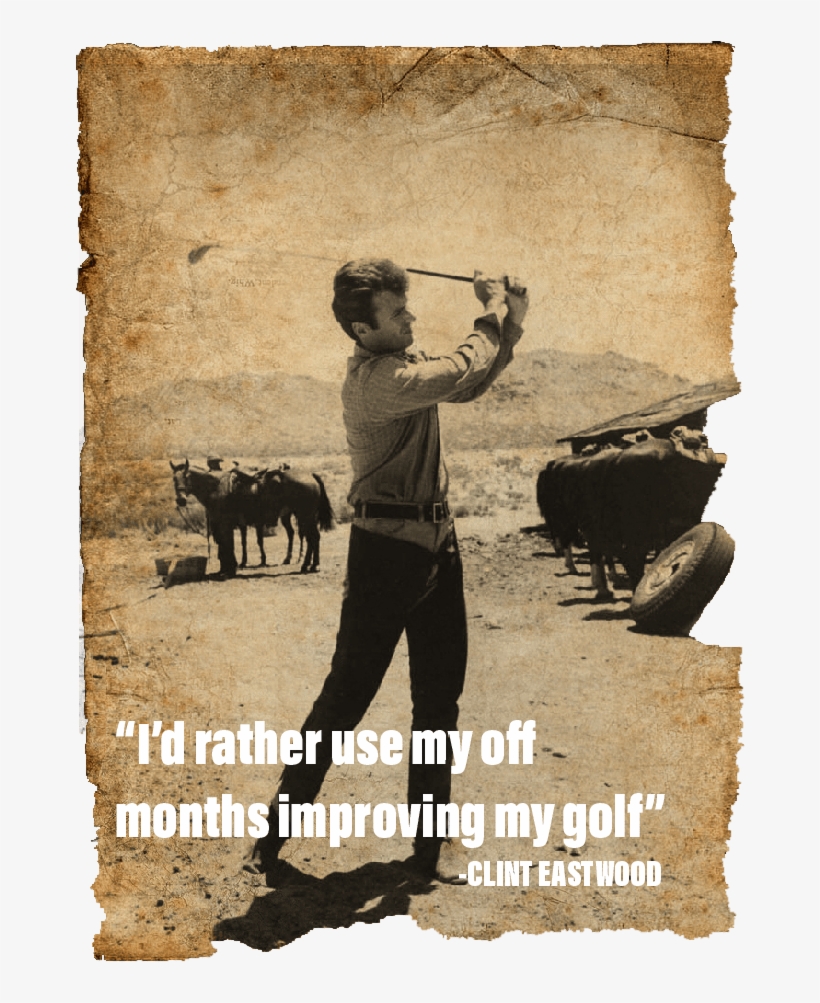 Clint On The Other Hand Was Burnt On Playing A Cowboy - Clint Eastwood Golf, transparent png #8238416