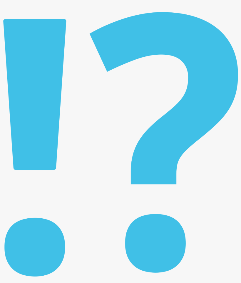 File - Emoji U2049 - Svg - Question Mark Emoji Blue, transparent png #8238706
