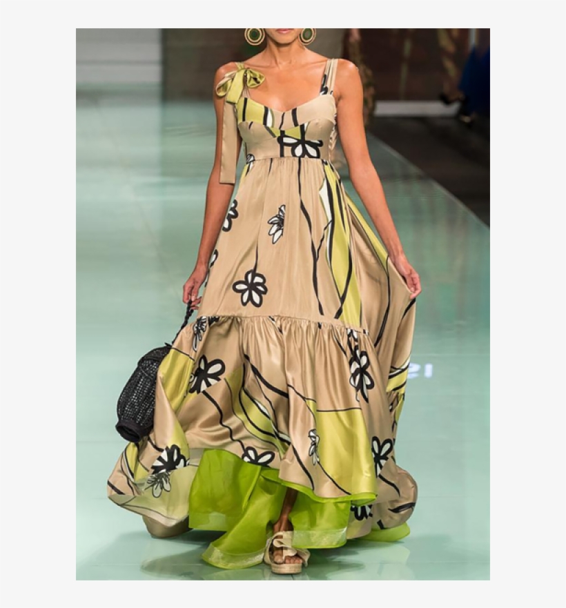 Crew Neck Green Women Prom Dress Swing Daily Dress - Dress, transparent png #8239411