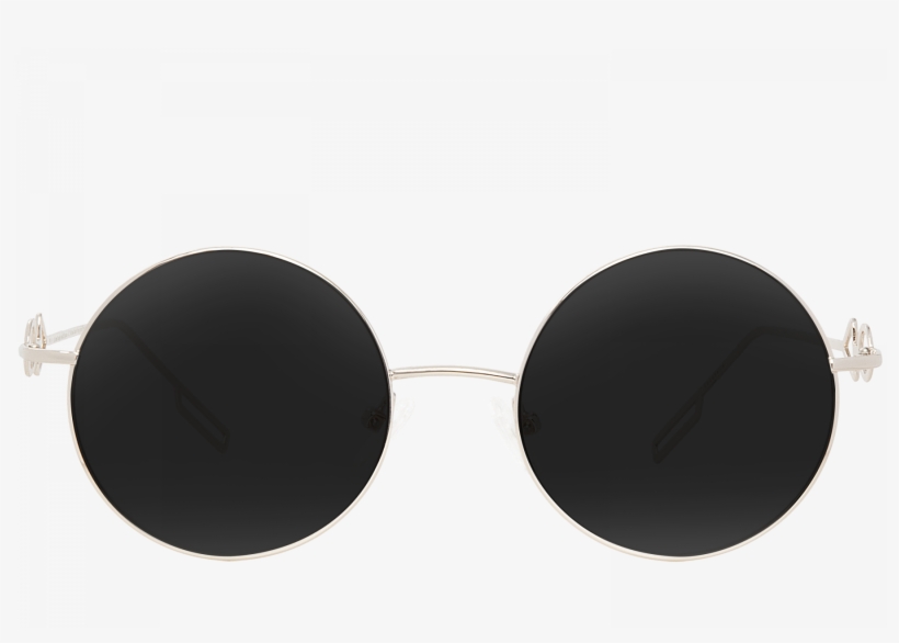 Coachella Black Front View - Round Black Glasses Png, transparent png #8239499
