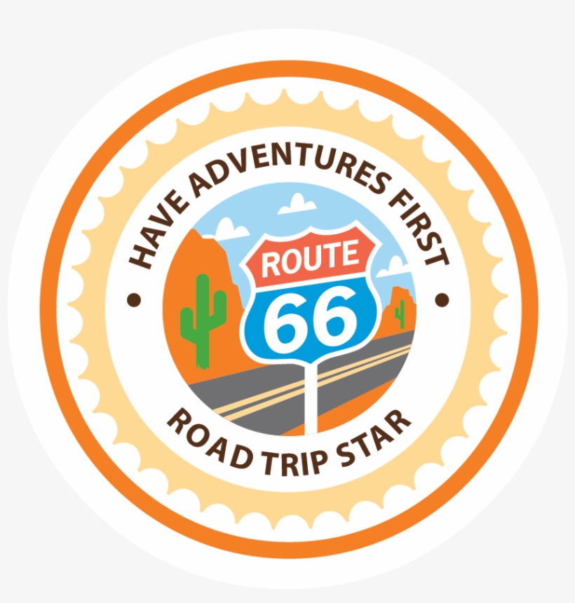 Road Trip Sticker White - Circle, transparent png #8240030