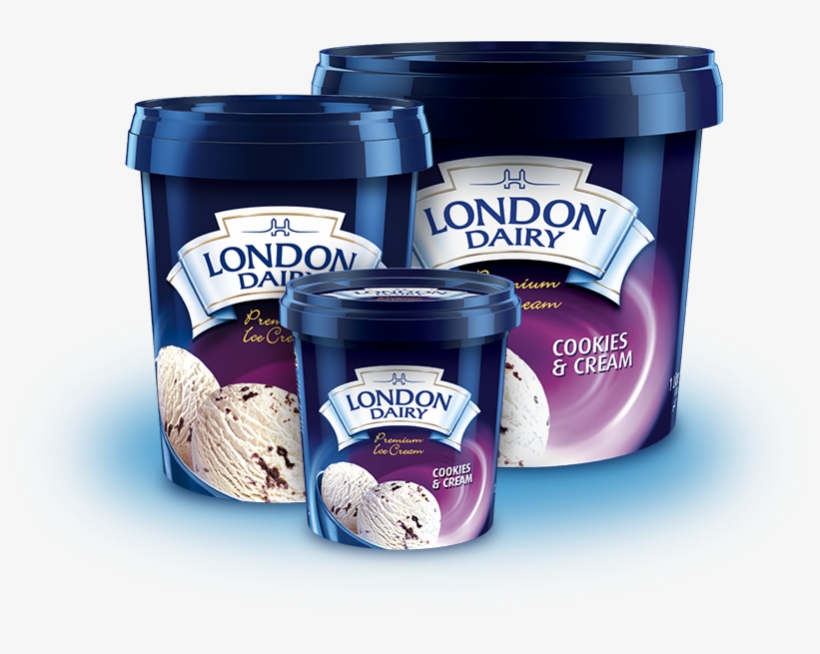Experience The Temptation Of Pieces Of Chocolate Cream - London Dairy Ice Cream, transparent png #8240147