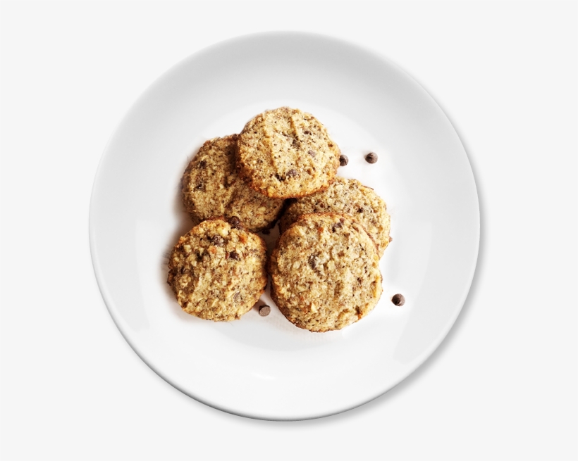 Keto Chocolate Chip Cookies On Plate - Peanut Butter Cookie, transparent png #8240181