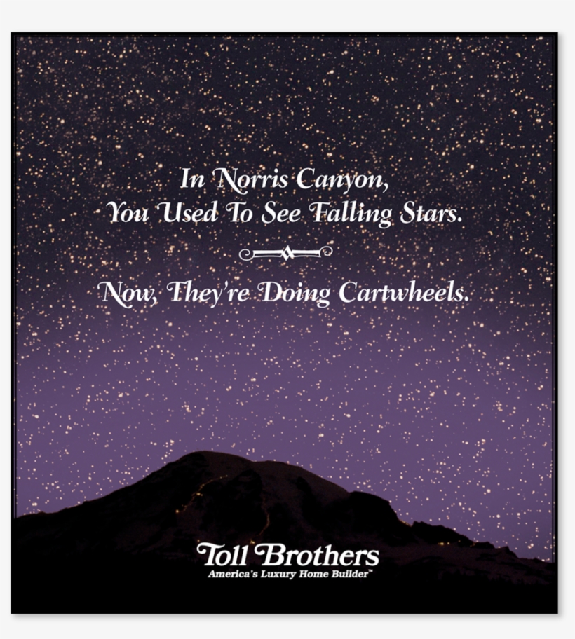 Toll Brothers Starry Sky Print Advertisement - Poster, transparent png #8240333