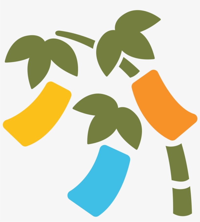 File - Emoji U1f38b - Svg - Tanabata Emoji, transparent png #8241042