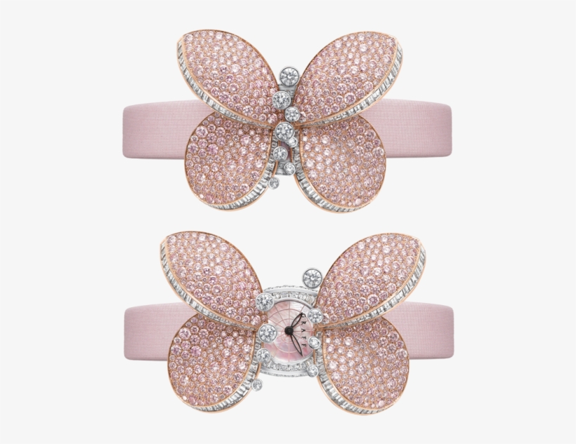 Graff Princess Butterfly White Gold & Pink Diamonds - Butterfly, transparent png #8241597