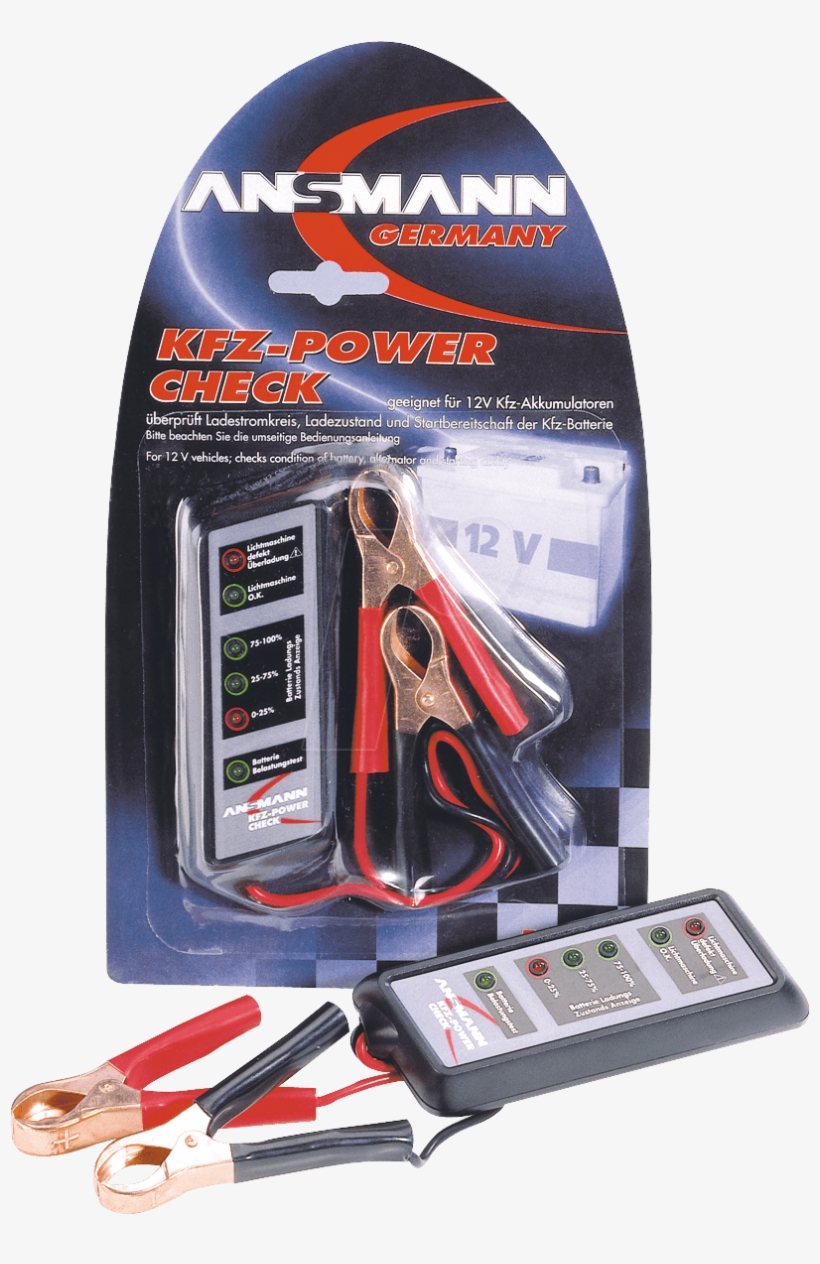 Automotive Battery Tester Ansmann - Frontenis, transparent png #8241673