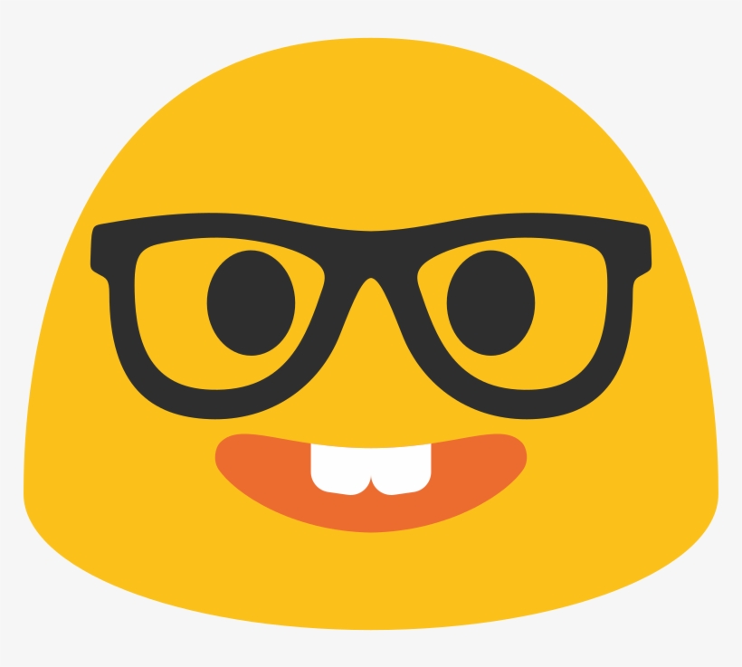 File Emoji U1f913 Svg Emoji Nerd Free Transparent Png Download Pngkey