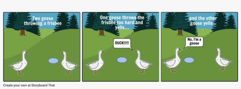 Goose Comic Strip - Duck, transparent png #8242432