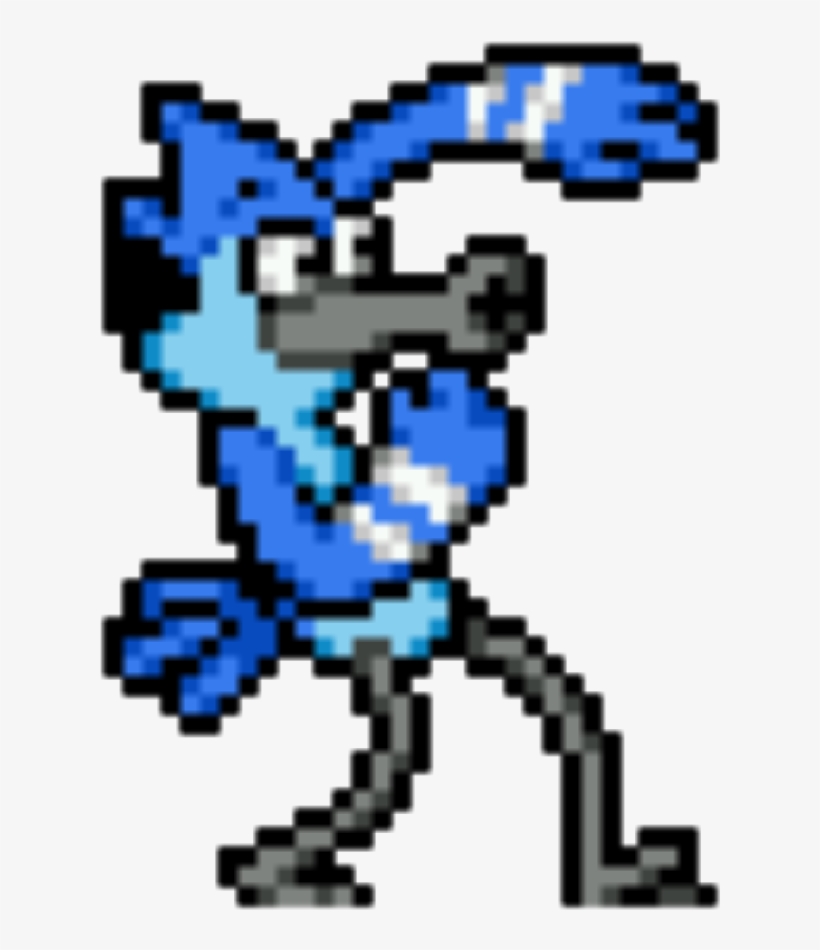 Mordecai Sticker - Mordecai Pixel Art, transparent png #8243205