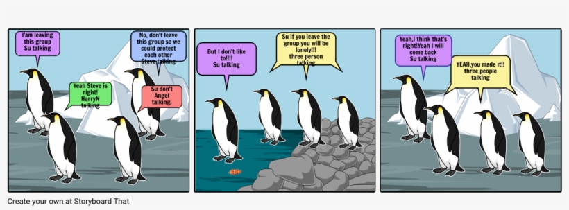 Comic Penguins - Talking Penguins, transparent png #8243310