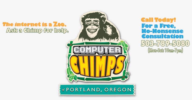 Computer Chimps Of Portland Oregon - Illustration, transparent png #8243727