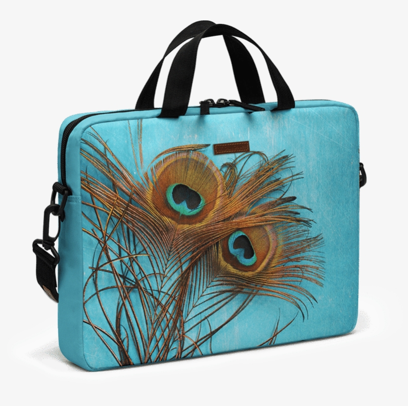 Dailyobjects 3 Peacock Feathers City Compact 15" Messenger - Messenger Bag, transparent png #8243761