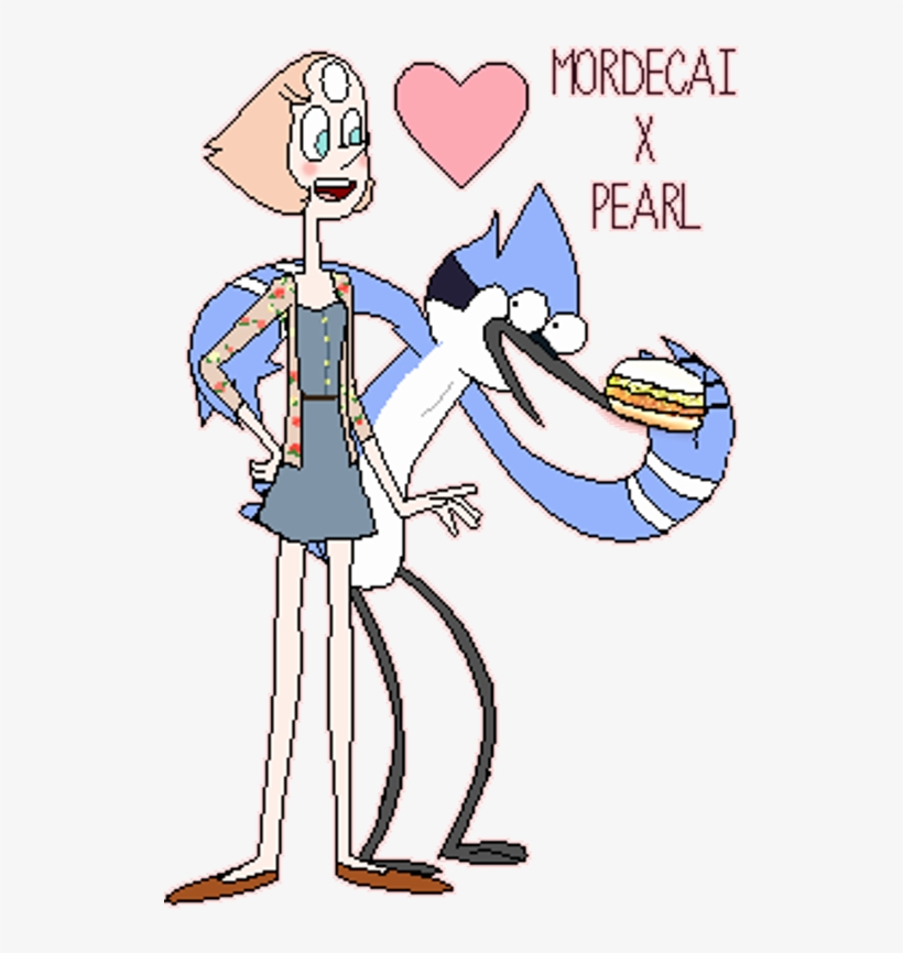 Mordecai And Pearl - Steven Universe Pearl X Mordecai, transparent png #8243911