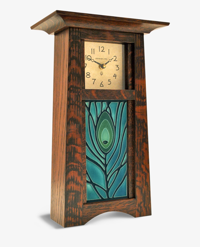 Motawi Peacock Feather In Dark Ocean - Arts And Crafts Movement, transparent png #8244052