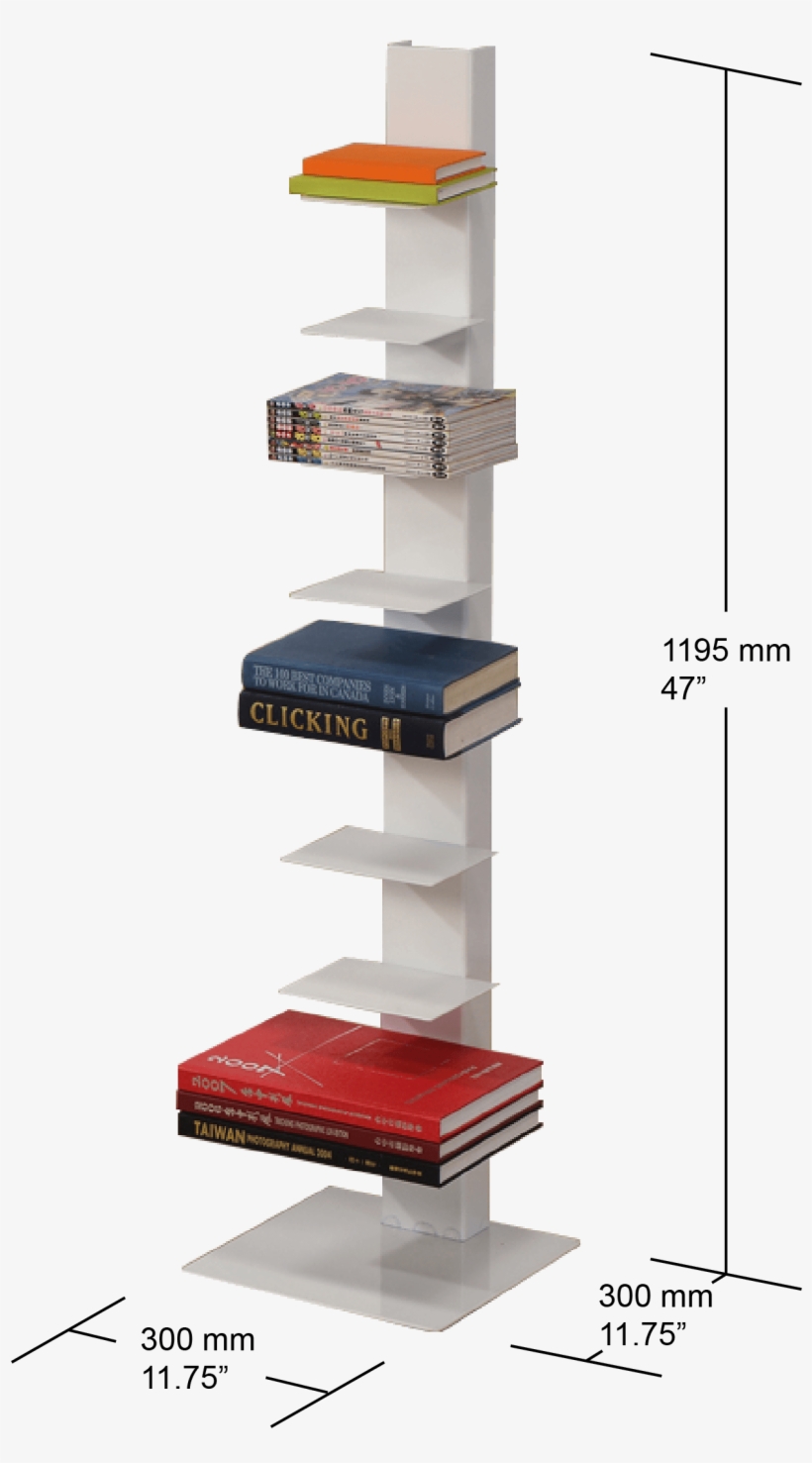 Spine Book Tower 8 Shelf - Shelf, transparent png #8245682