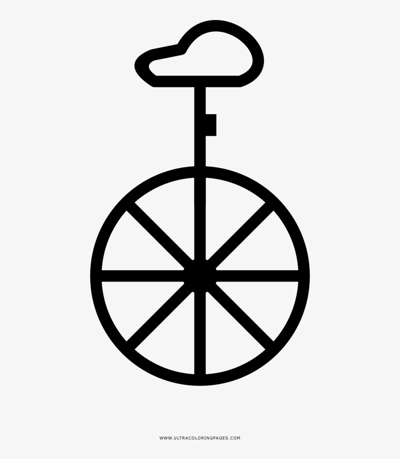 Unicycle Coloring Page - 1 6 Turn Shapes, transparent png #8245852