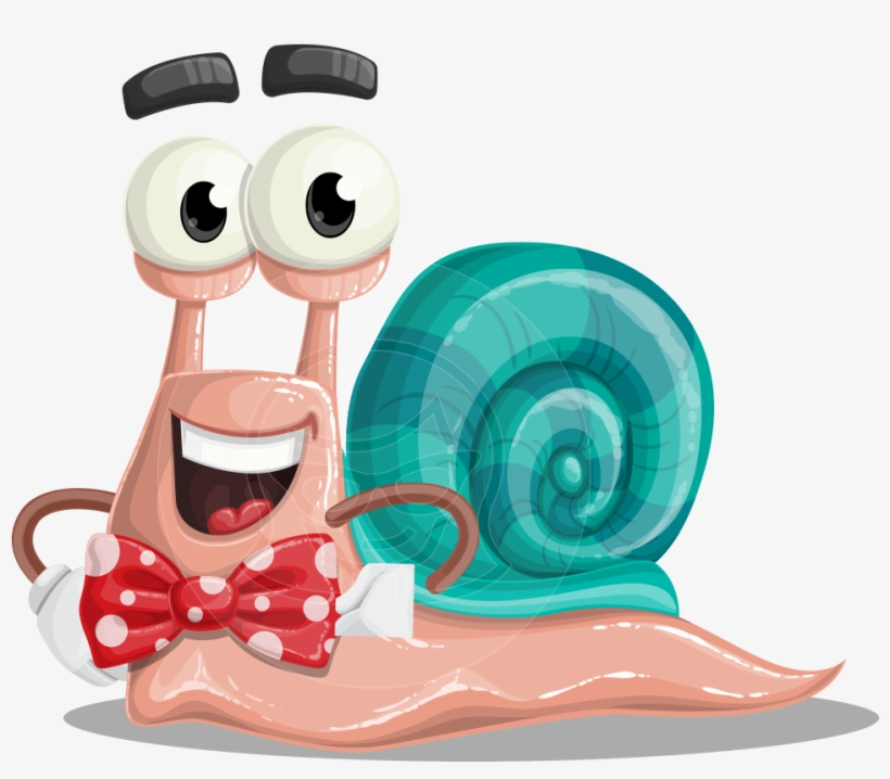 Snail Cartoon Vector Character Aka Shiloh The Gentleman - Illustration, transparent png #8247532