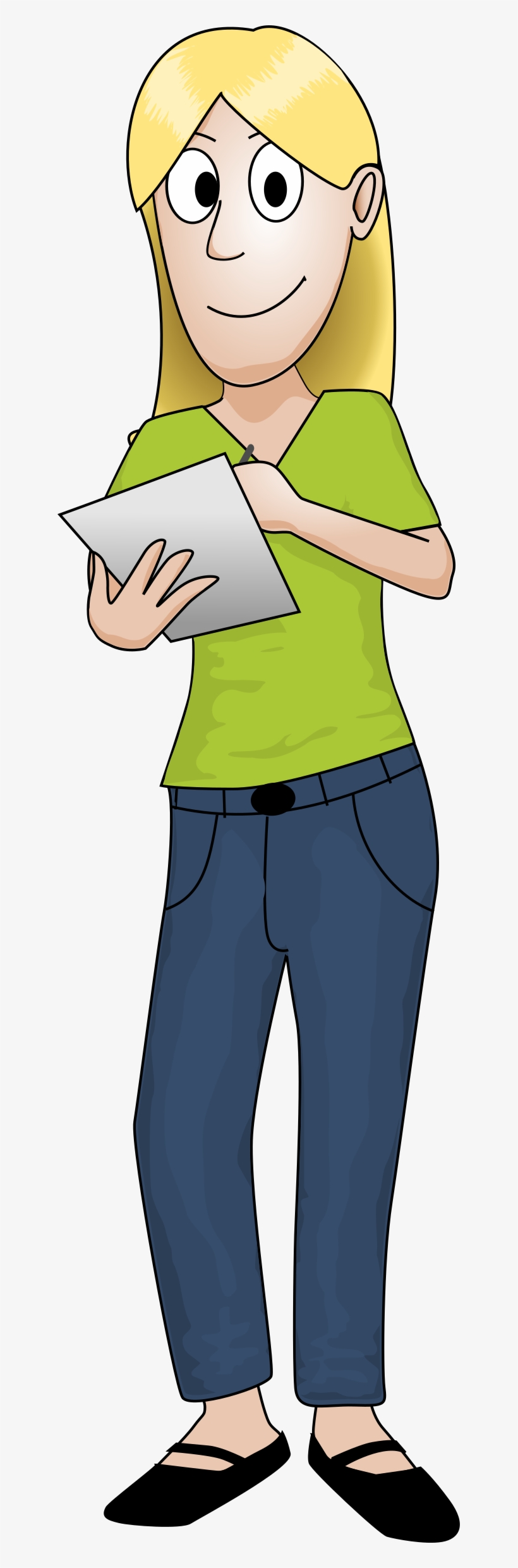 This Free Icons Png Design Of Writing Girl, transparent png #8247719