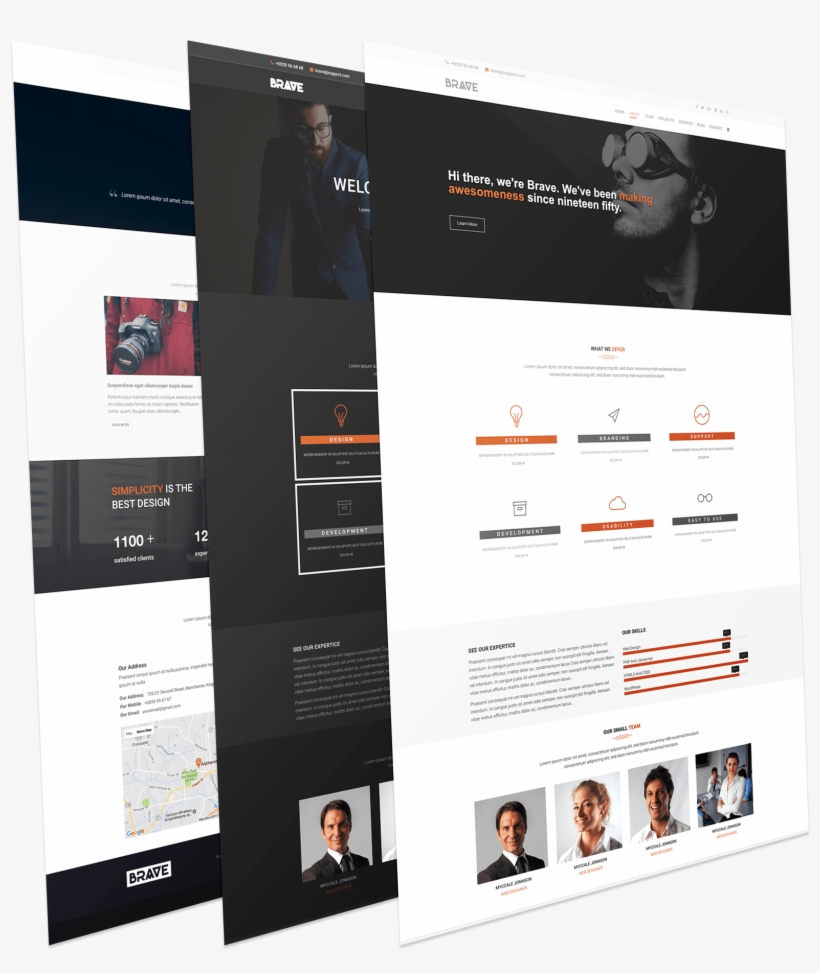 One Page Joomla Template - Brochure, transparent png #8247750
