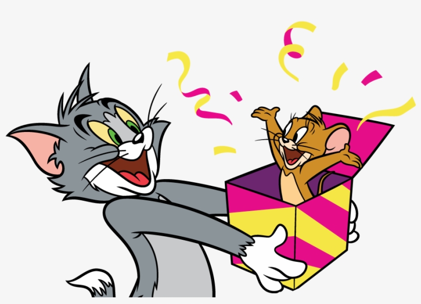 Tom N Jerry Confetti Cropped - Cartoon - Free Transparent PNG Download -  PNGkey