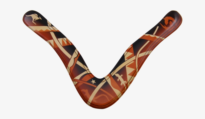 Decorated Wood Boomerang - Strap, transparent png #8248498