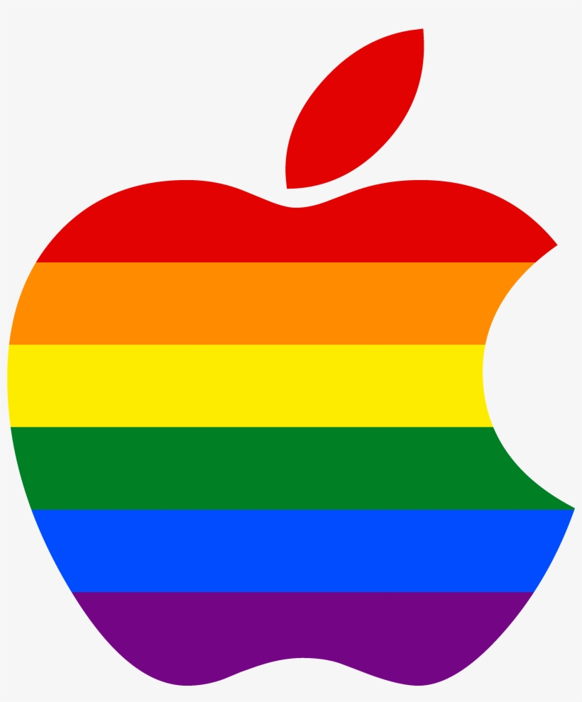 Apple Logo, Lgbt, S, Flickr, Photo Sharing - Rainbow Apple Logo Png, transparent png #8249684