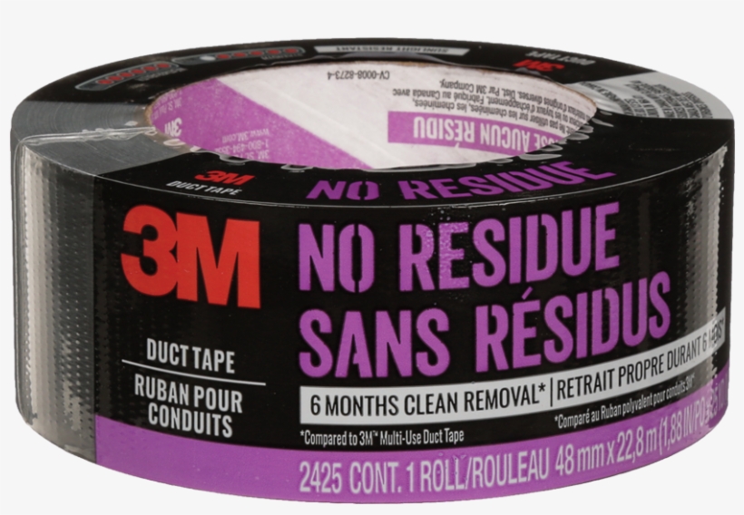3m No Residue Duct Tape 2" - Cosmetics, transparent png #8250439