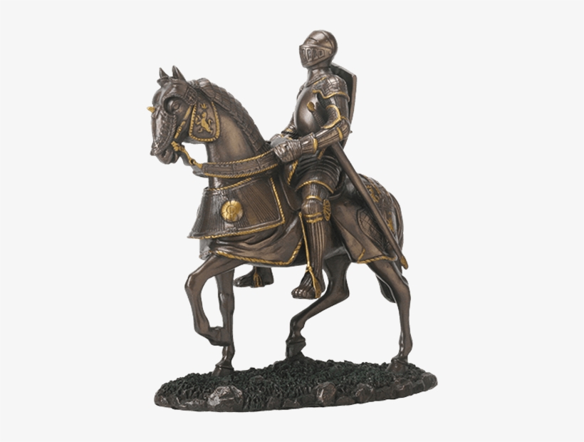 Noble Mounted Knight Statue Sc By Collectibles - Medieval Cavalry England, transparent png #8252122