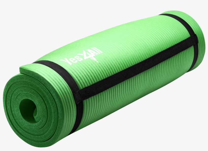 Extra Thick Exercise Yoga Mat With Carry Strap 5 - Exercise Mat, transparent png #8252895