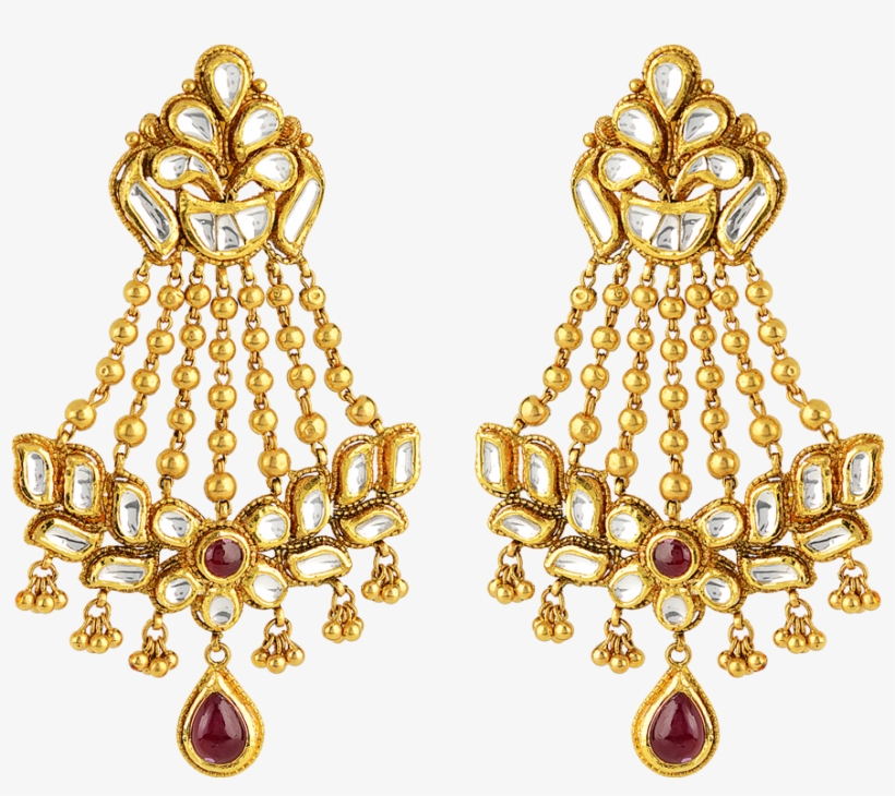 Phalak Chandelier Gold Earring Designs, transparent png #8253038