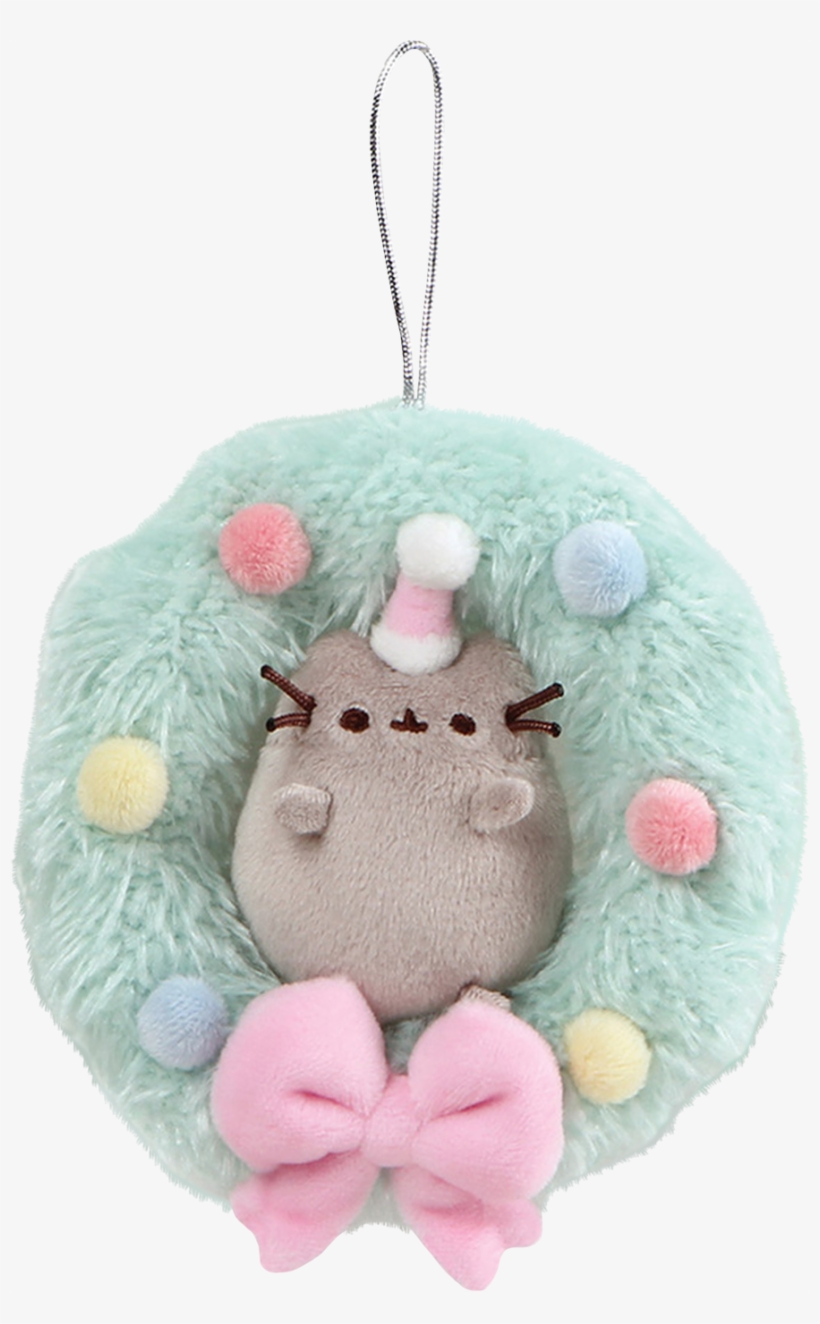 Christmas Wreath 5” Plush Ornament - Pusheen Wreath, transparent png #8253191