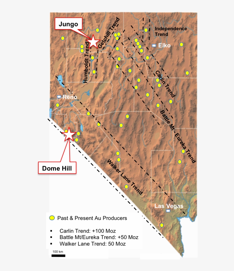 Property Occurs In The Jackson Mountains Terrane, A - Gold Trends Of Nevada, transparent png #8253317