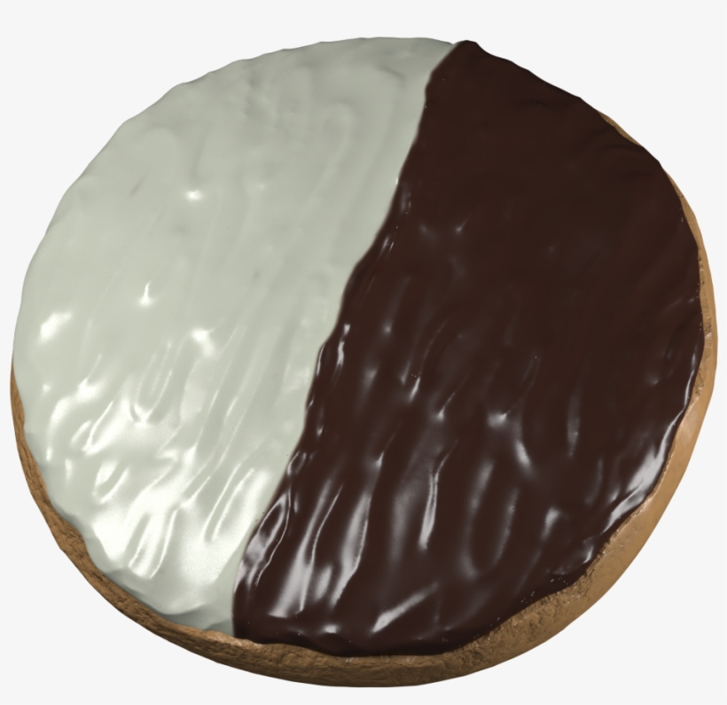 Black And White Cookie - Chocolate, transparent png #8253480