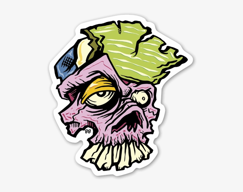Cartoon Sticker Skull Png, transparent png #8253886