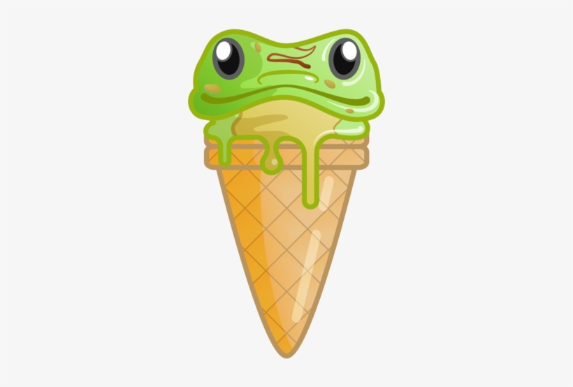 Gecko Reptile Vector Illustration Design Animals - Ice Cream Cone, transparent png #8253891