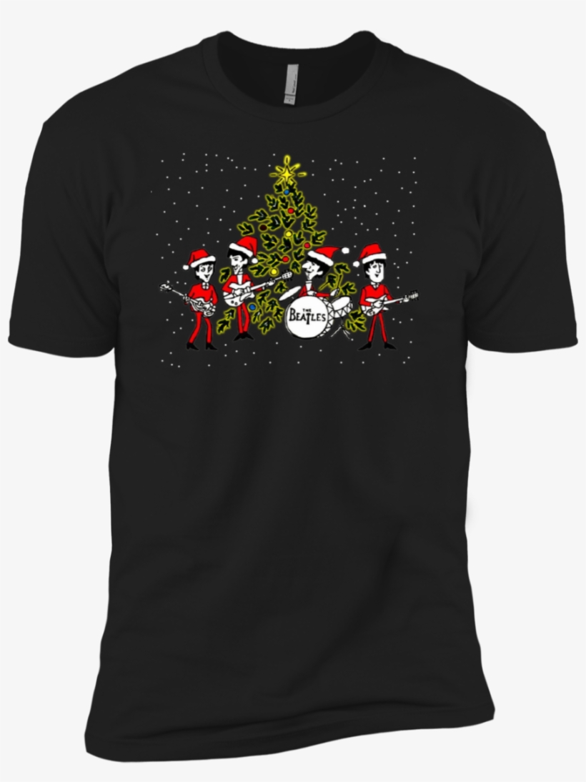 The Beatles Santa Claus Christmas Shirt Premium T-shirt - Dont Be A Pecker, transparent png #8254555
