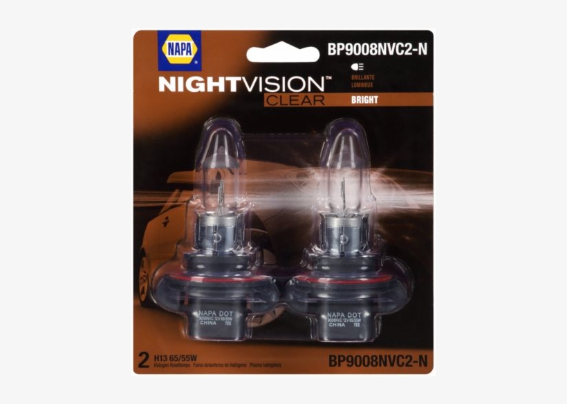 Nightvision Clear 2pk Headlight Bulb - Napa Night Vision Headlights, transparent png #8255077