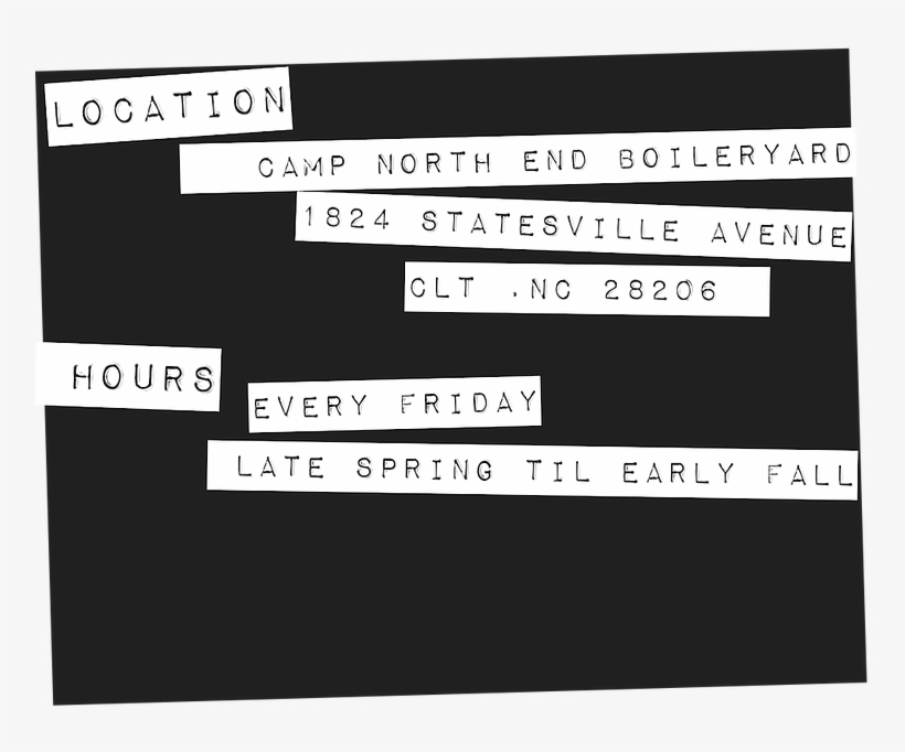 Camp North End Info - Paper, transparent png #8256071