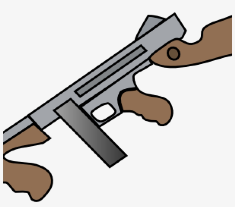 Machine Gun Clip Art Thompson Machine Gun Clip Art - Cartoon Gun Transparent, transparent png #8256233