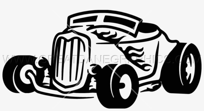 Svg Library Stock Vintage Collection Hotrod Production - Black And White Hotrod Clipart, transparent png #8256344