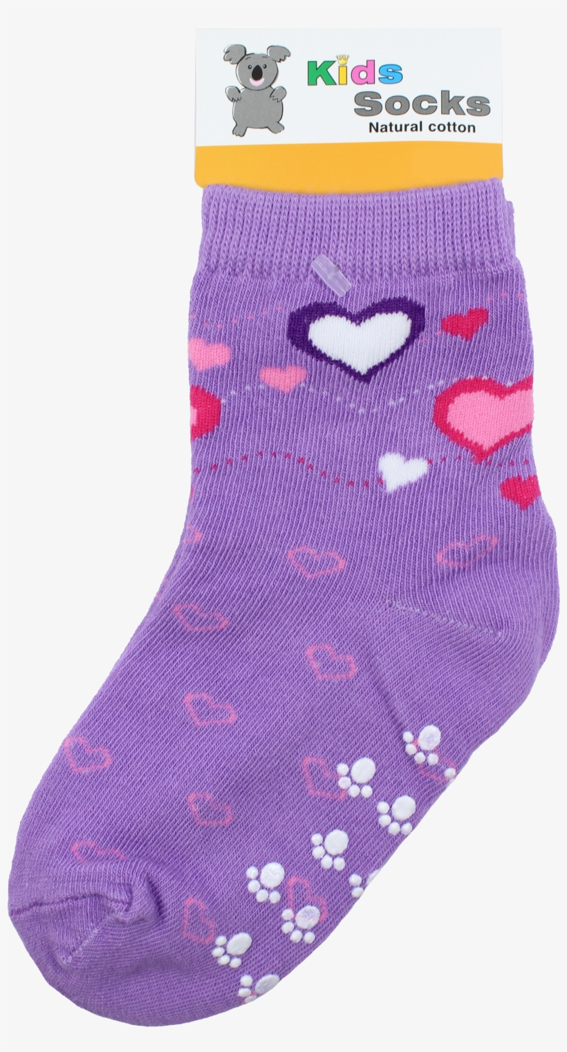 Purple Hearts A - Sock, transparent png #8256496