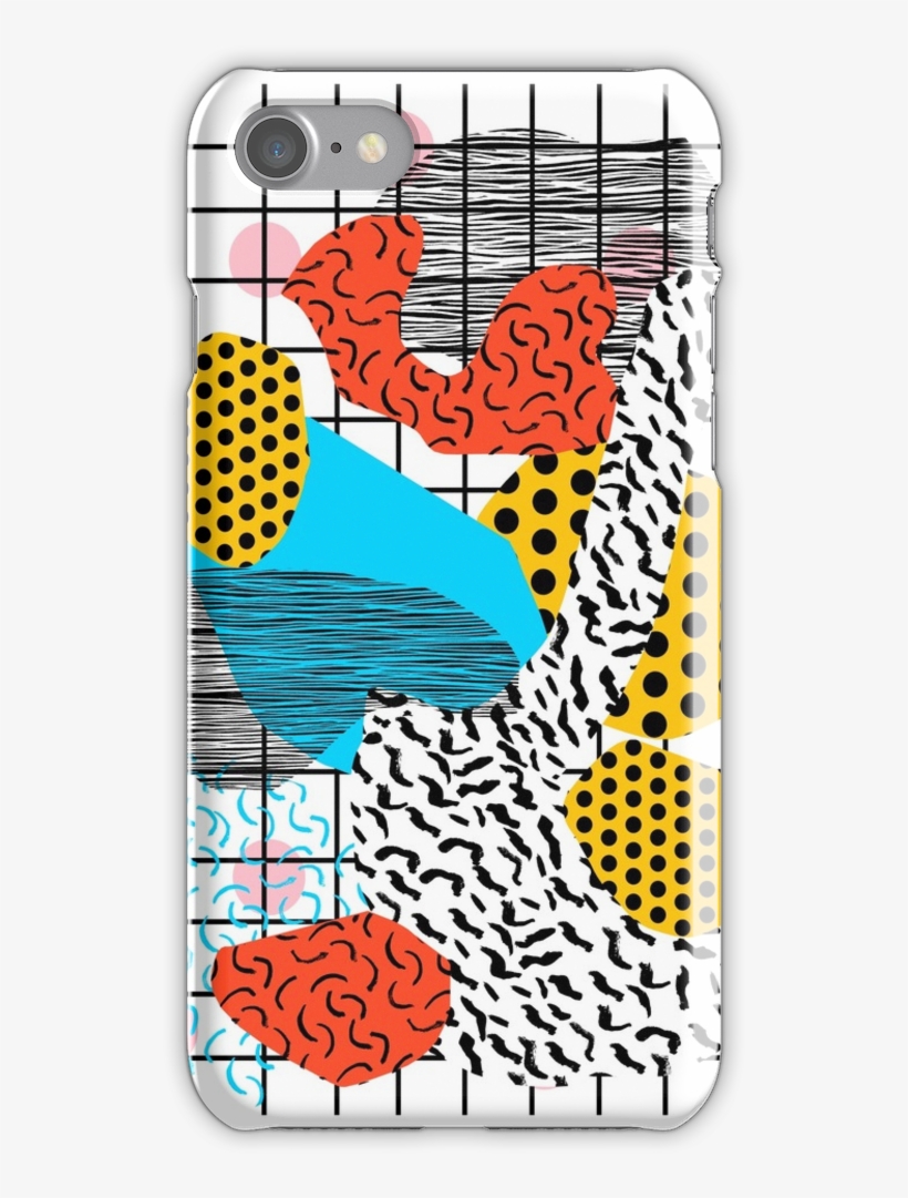 Memphis Style Shapes Retro Pop Art Pattern Dots Stripes - Retro Art Prints, transparent png #8256551