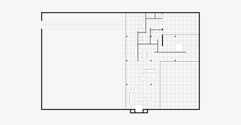 Mies' Patio Houses We're Never Realized By Him But - Diagram, transparent png #8256682